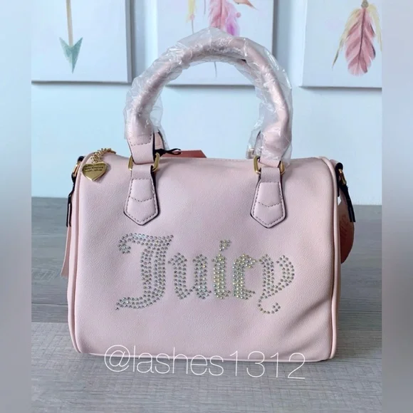 JUICY COUTURE Bag Be Classic II Satchel - Pink with Rhinestones - Picture 2 of 9